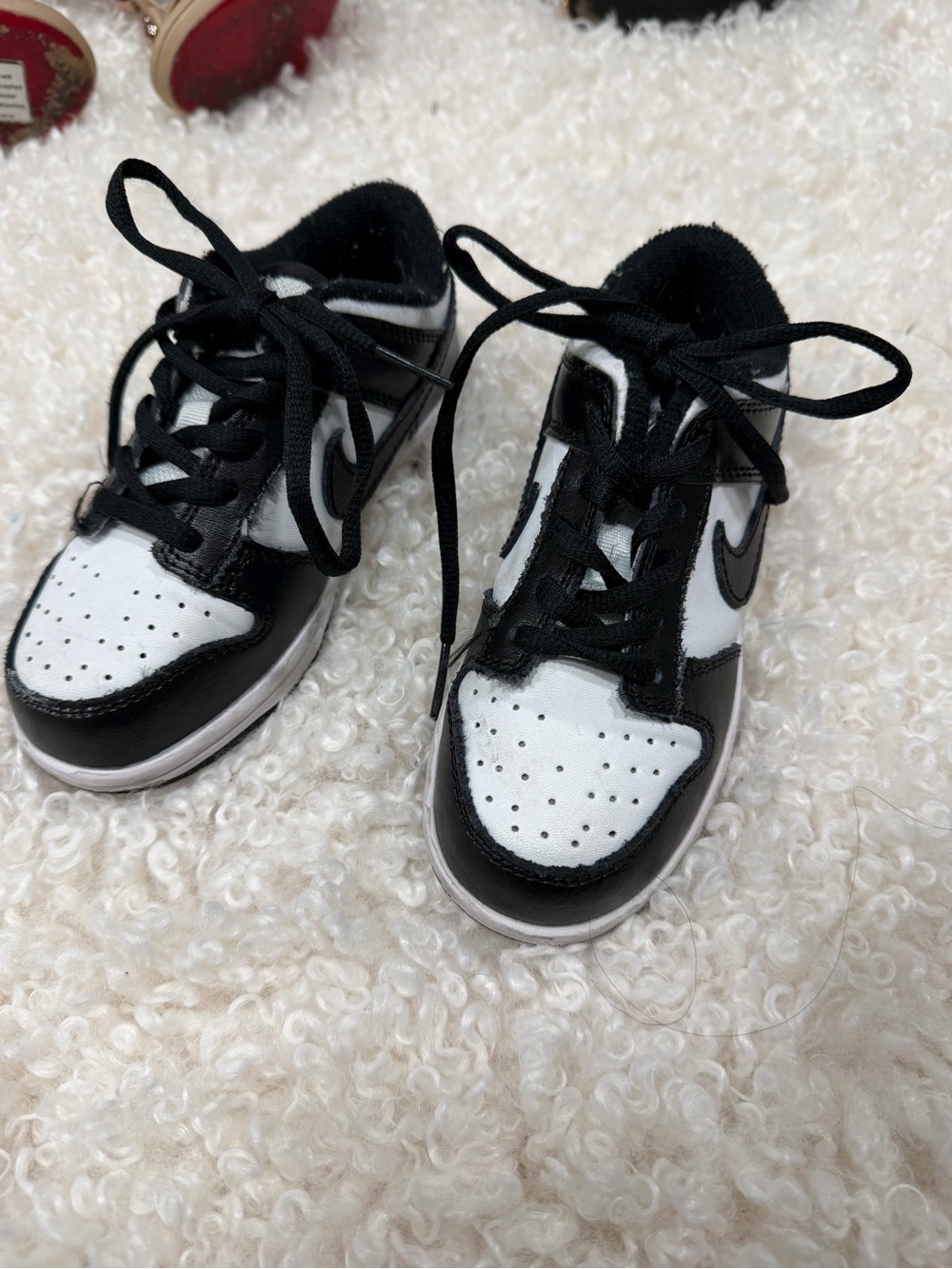 Kids Black and White Nikes